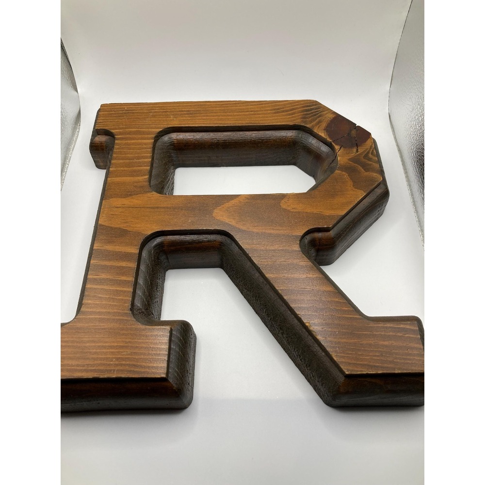 large letter R wooden